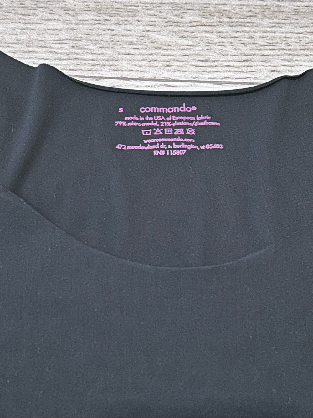 Commando Black Butter Scoop Neck Bodysuit Short Sleeves Small - Picture 5 of 6